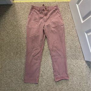 Old Navy High-Waisted Straight Canvas Workwear Pants - Rosebloom - size 4